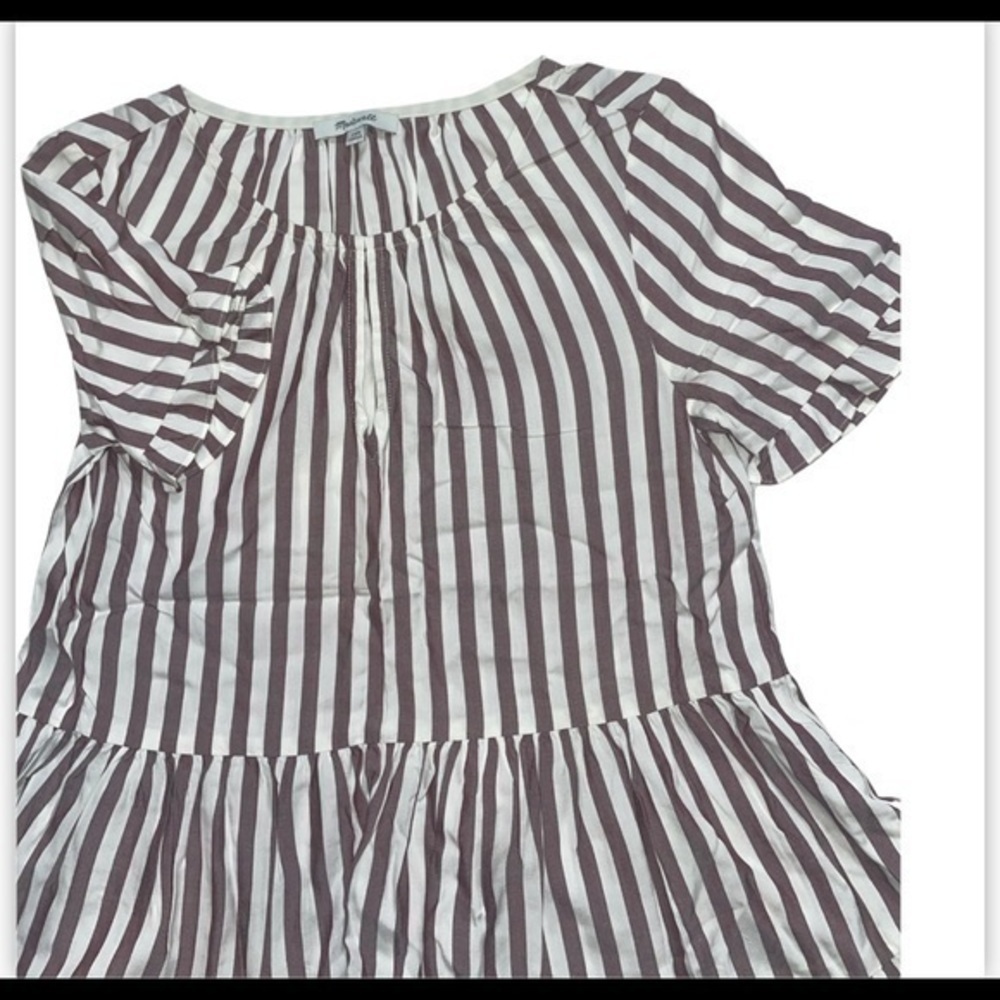 Madewell Striped Ruffled Blouse - Picture 2 of 5